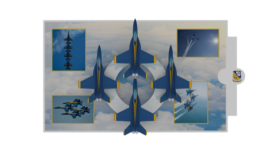 Blue Angels Diamond Formation Pop-Up Card