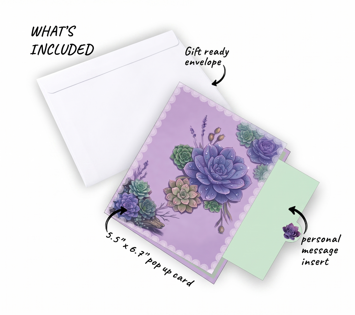 Succulent Pop Up Card