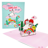 I Have a Llama Love for You  Pop-Up Card Smiley x Chao