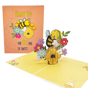 Bees and Flowers Pop-Up Card