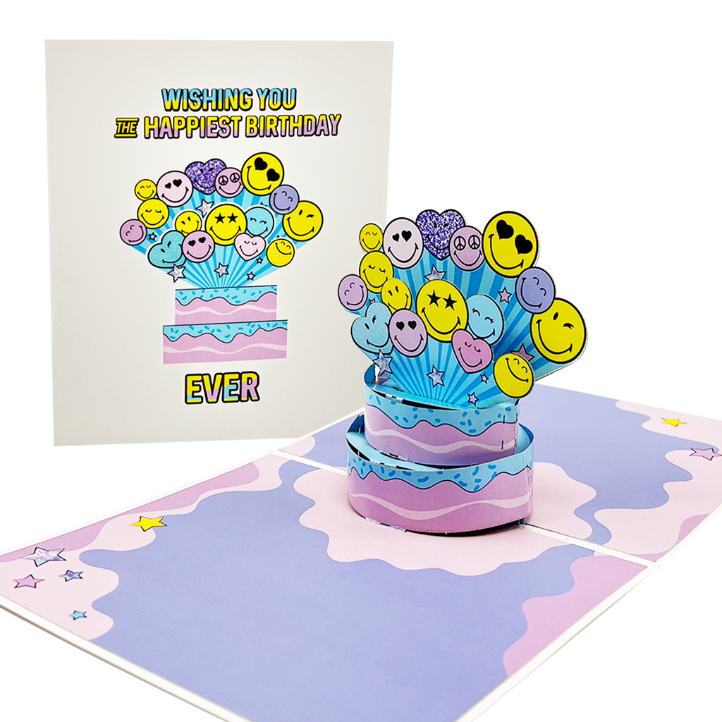 Wishing You The Happiest Birthday Ever Pop-Up Card Smiley X Chao