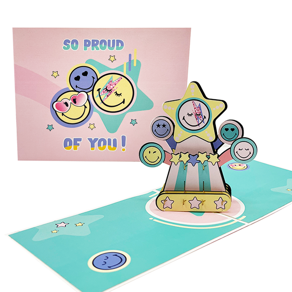 So Proud of You Pop-Up Card Smiley X Chao