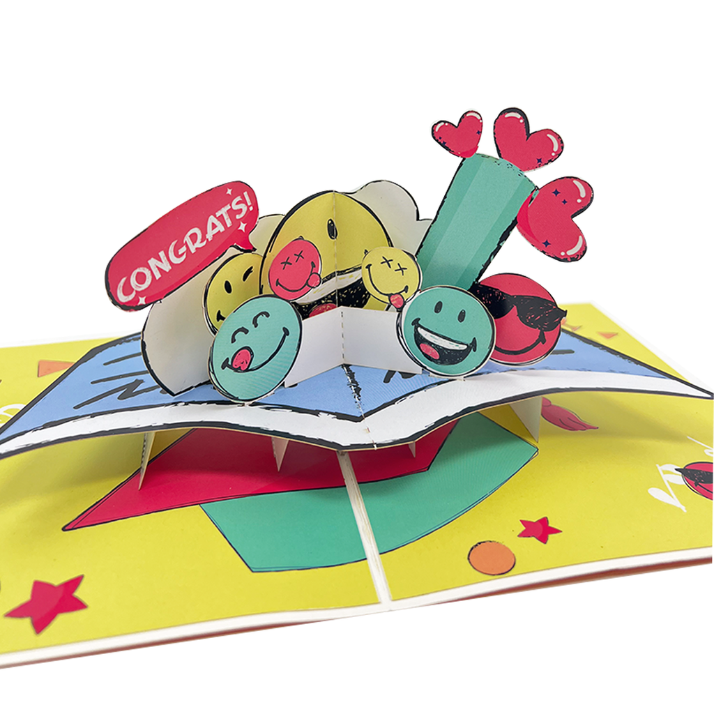 Congrats! Pop-Up Card Smiley x Chao