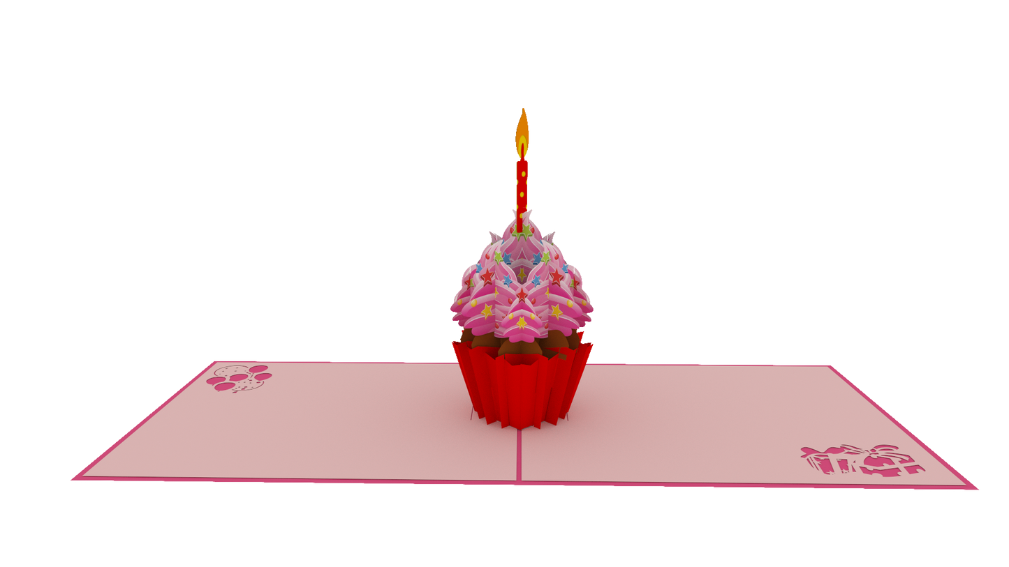 Birthday Cupcakes Pop-Up Card