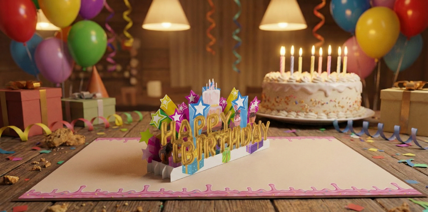 Birthday Star Pop-Up Card