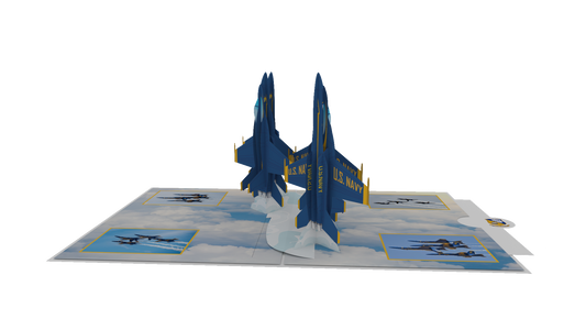 Blue Angels  Back To Back Pass Pop-Up Card