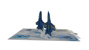 Blue Angels  Back To Back Pass 3D Pop Up Card