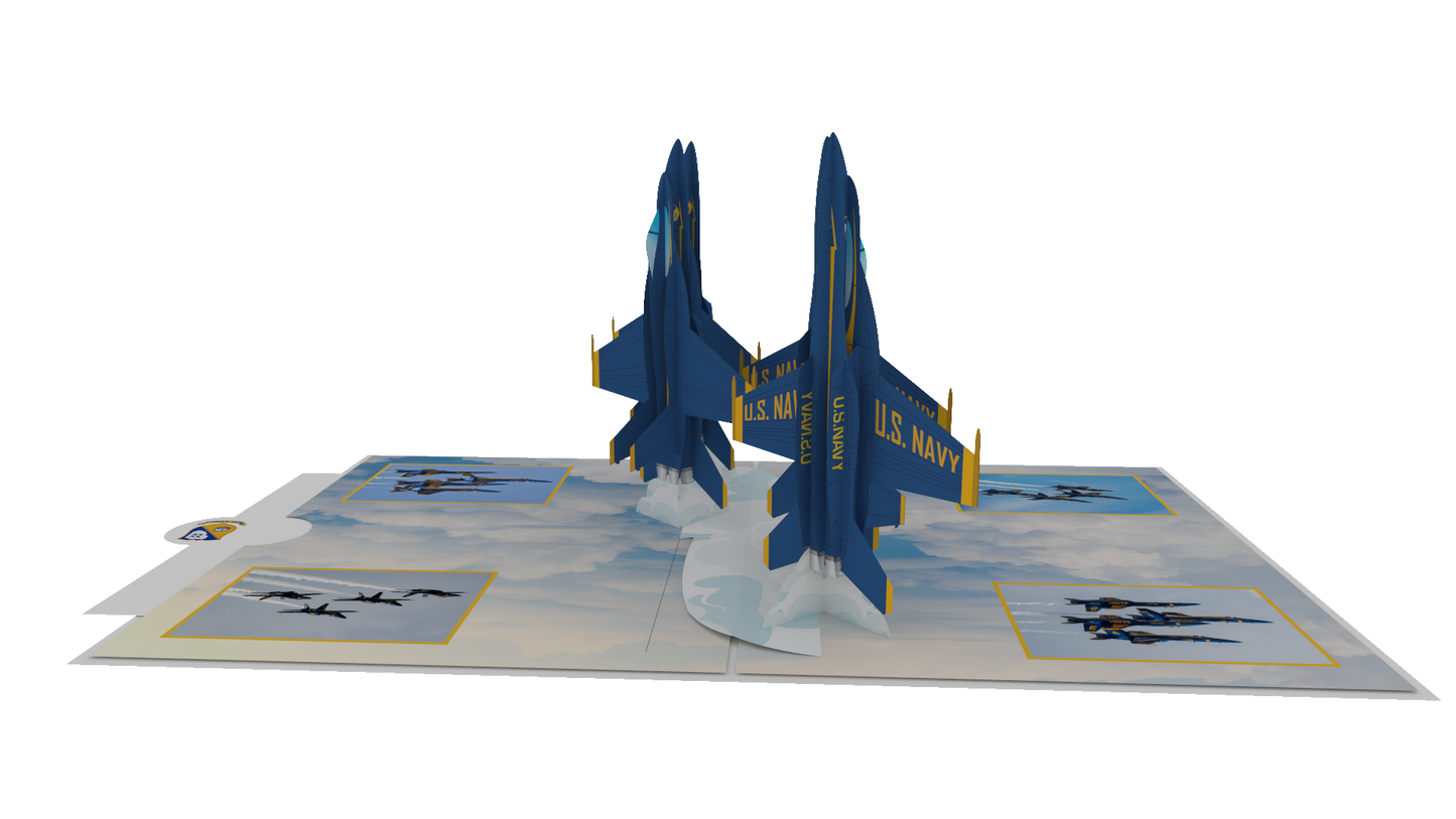 Blue Angels  Back To Back Pass Pop-Up Card