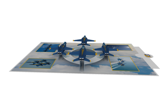 Blue Angels Diamond Formation Pop-Up Card