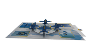 Blue Angels Diamond Formation 3D Pop-Up Card