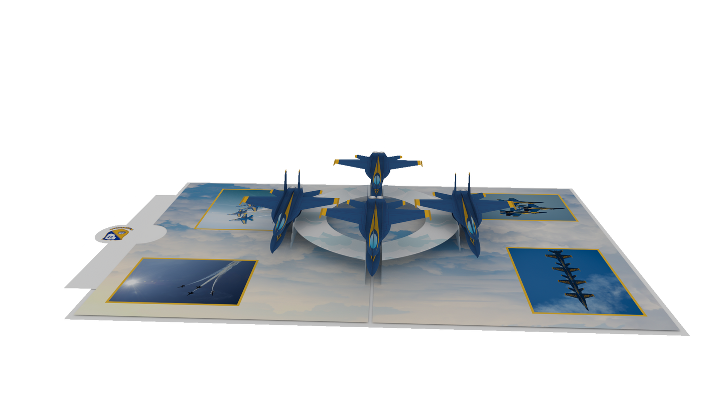Blue Angels Diamond Formation Pop-Up Card