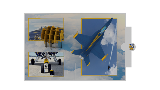 Blue Angels  Helmet & Plane Pop-Up Card