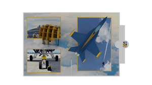 Blue Angels  Helmet & Plane - 3D Pop-Up Card