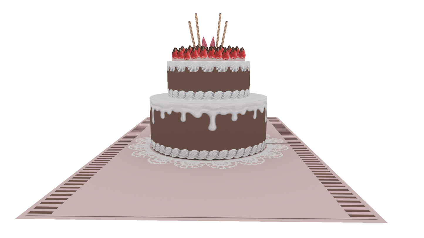 Chocolate Strawberry Cake Pop-Up Card