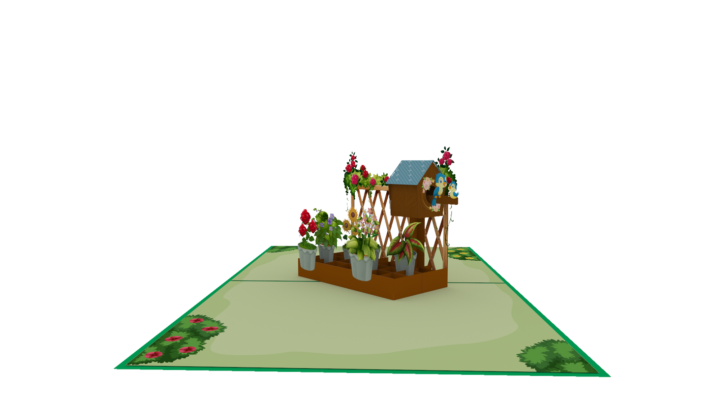Flower Garden  Pop-Up Card