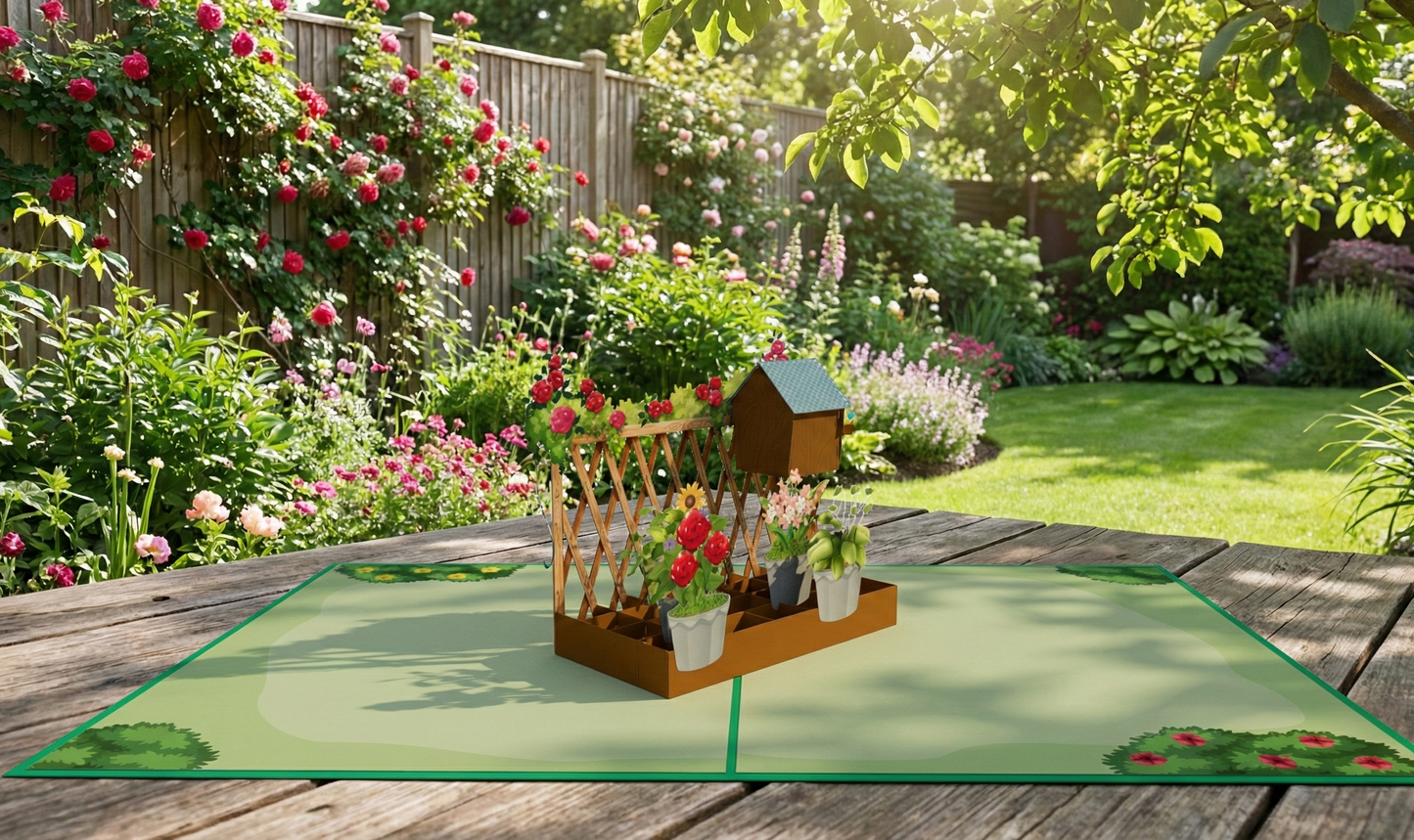 Flower Garden  Pop-Up Card
