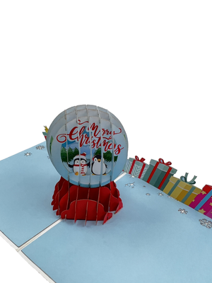 Penguin Snowglobe Pop-Up Card