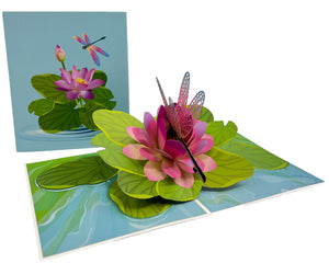 Lotus Pond Pop-Up Card