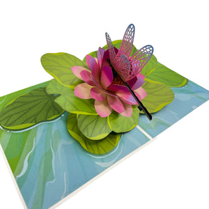 Lotus Pond Pop-Up Card