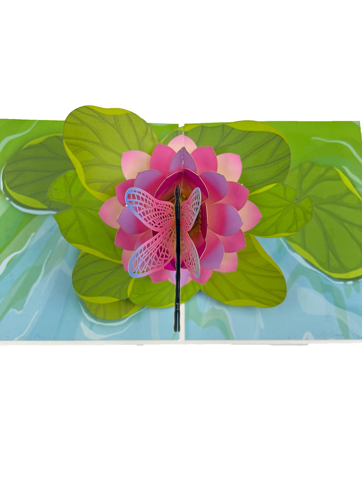 Lotus Pond Pop-Up Card