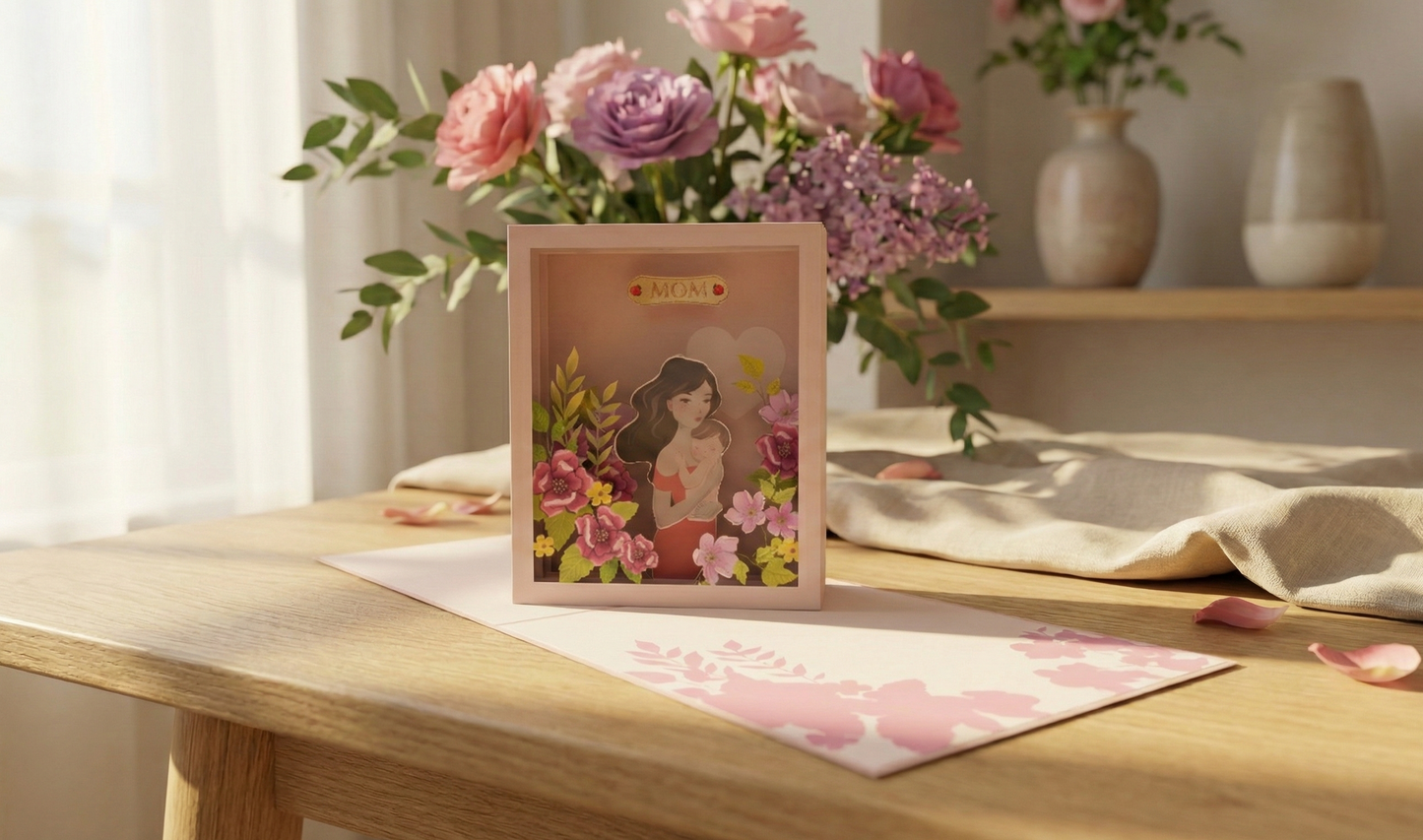 Mom My First Love Pop-Up Card