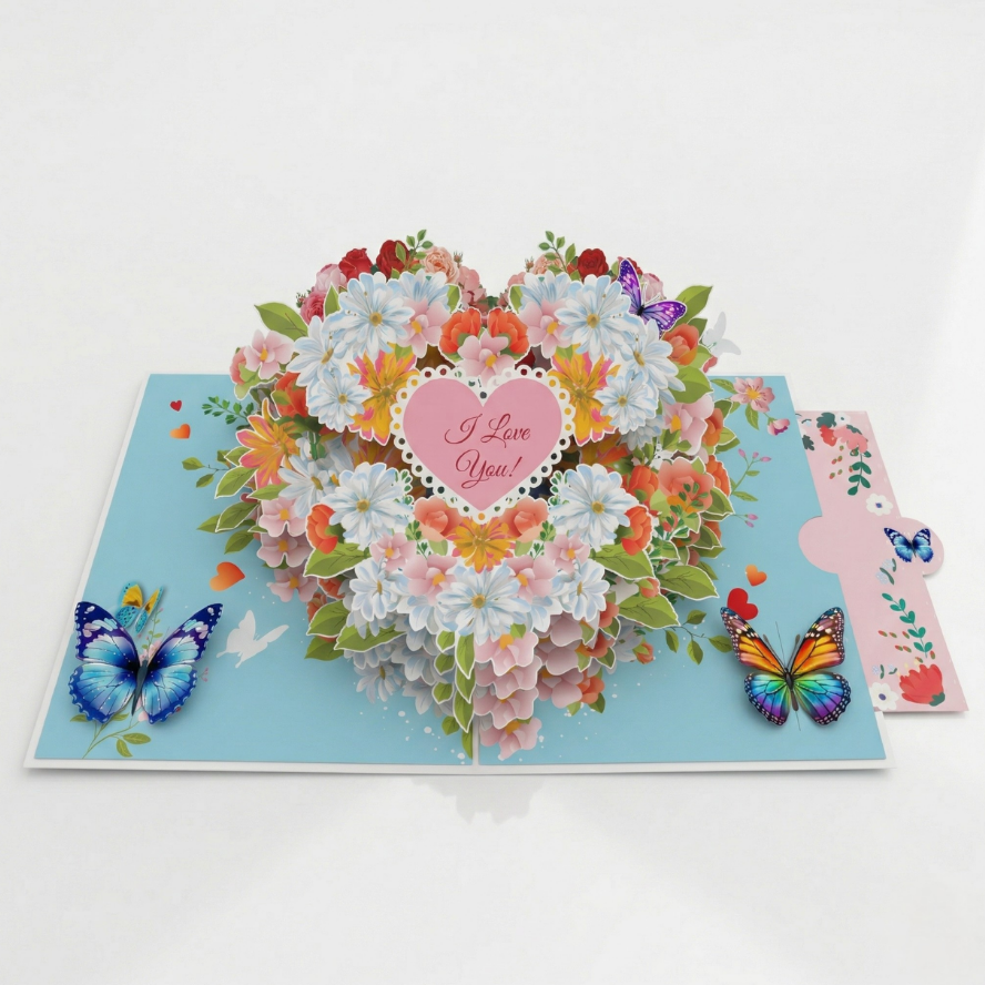 "I Love You" Mother's Day Heart Card