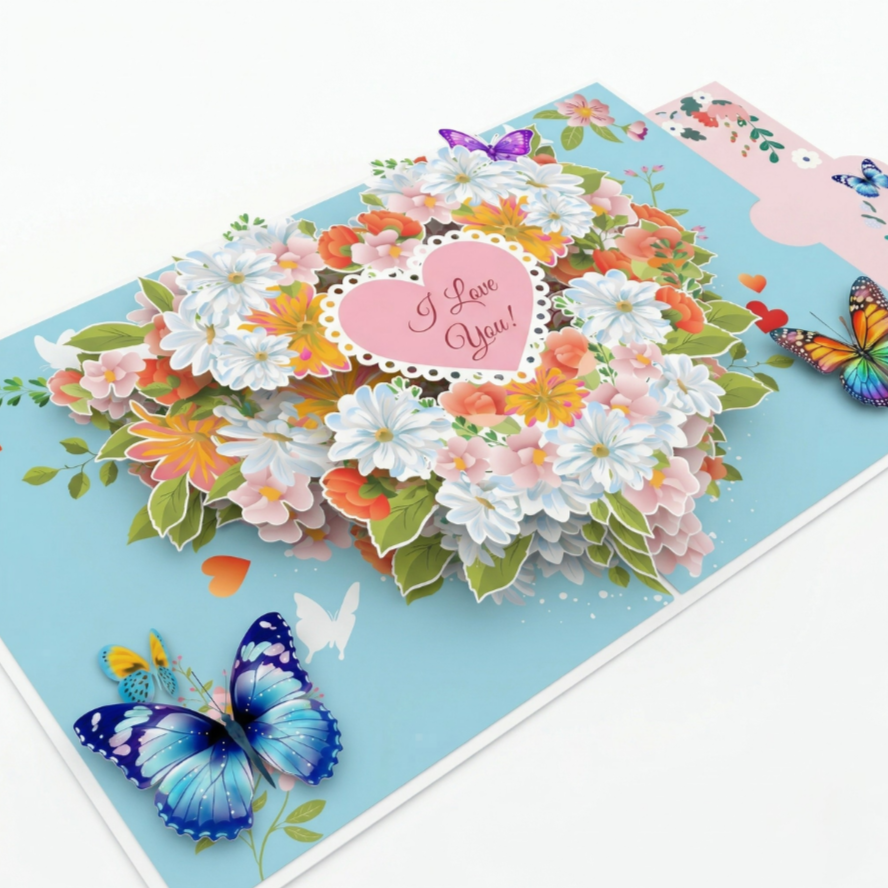 "I Love You" Mother's Day Heart Card