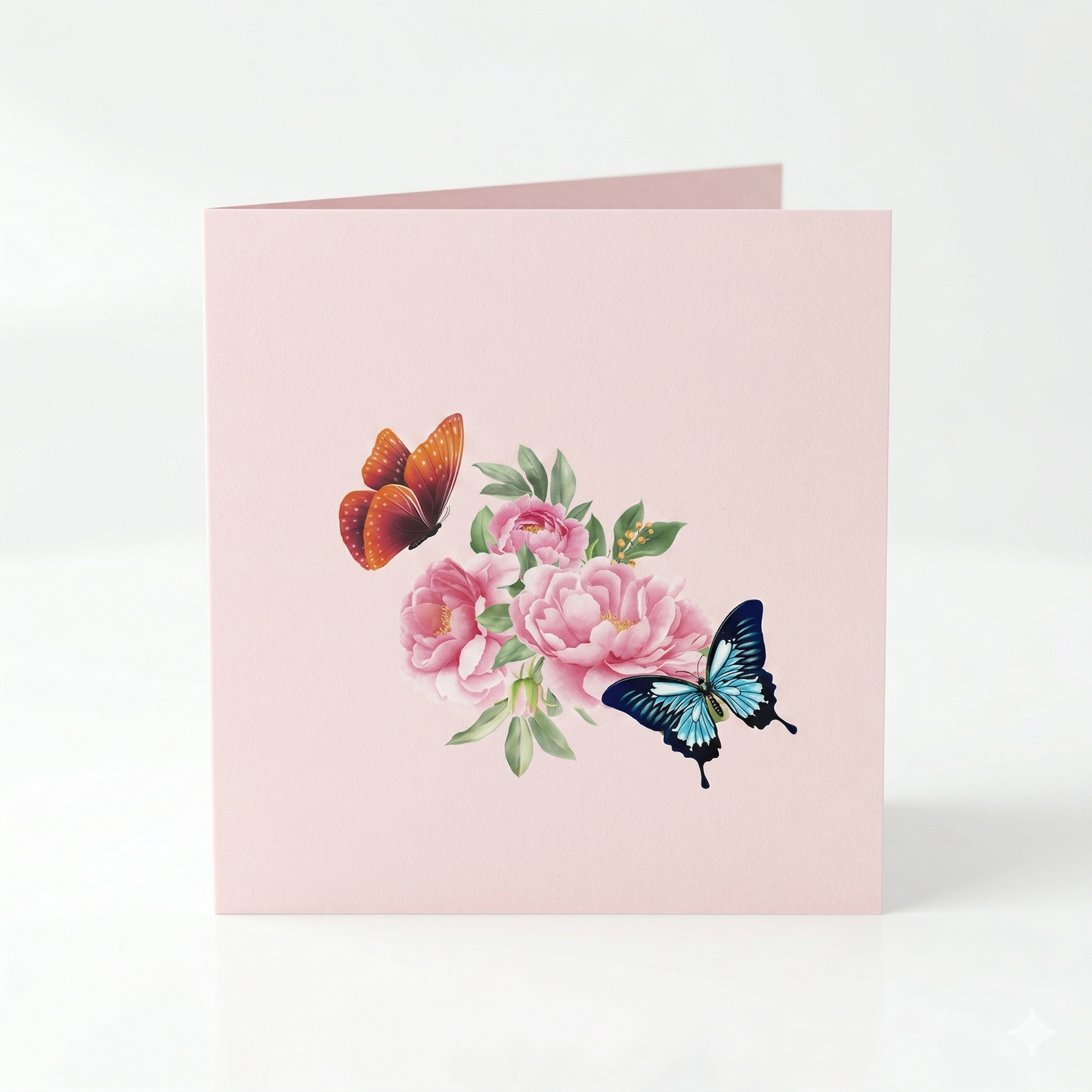 Peonies & Butterflies Pop-Up Card