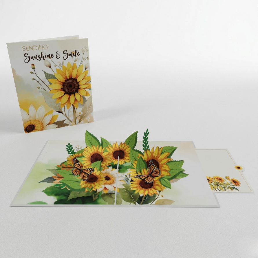 "Sunshine & Smile" Sunflower Card