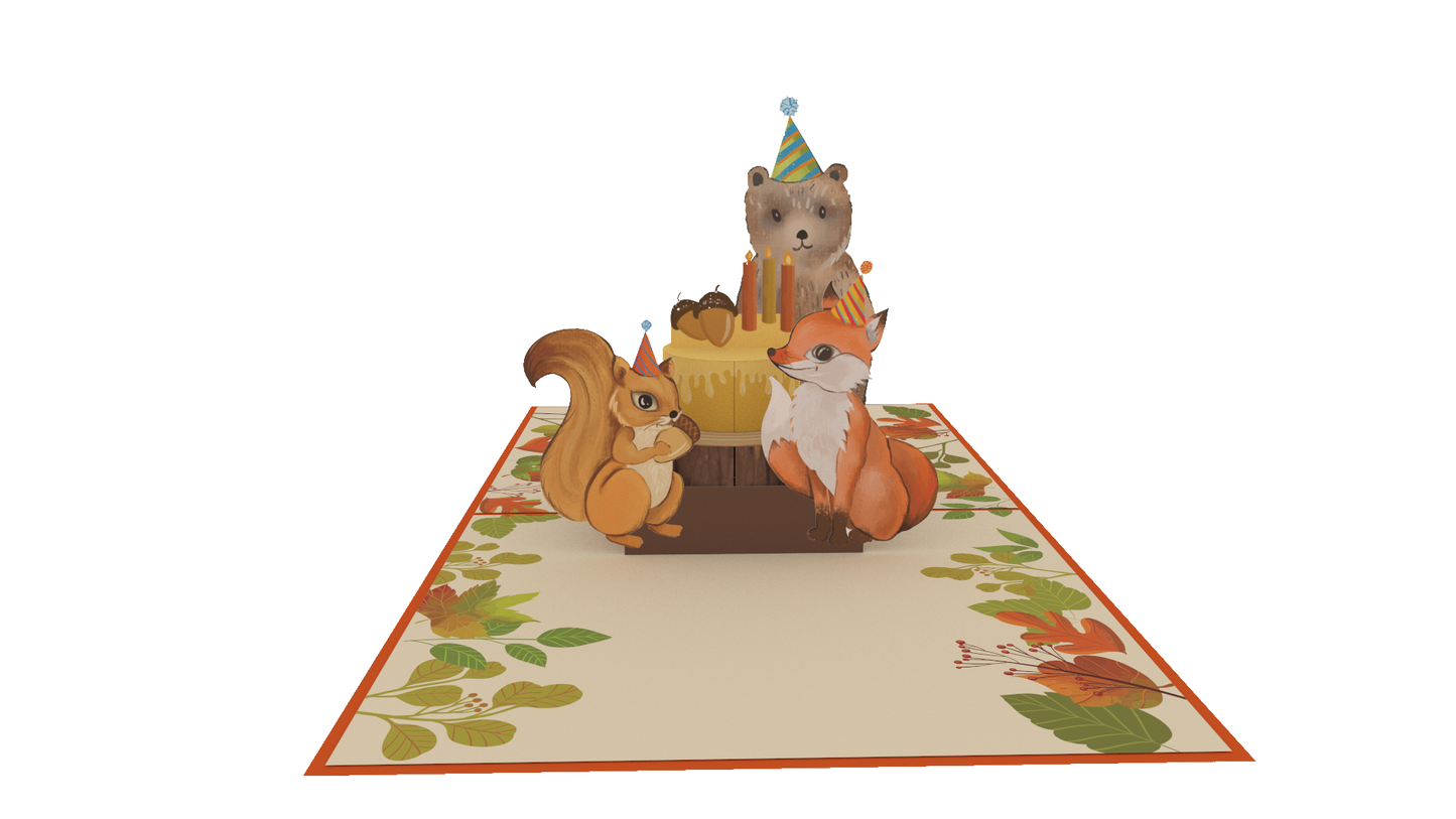 Woodland Animals Pop-Up Card