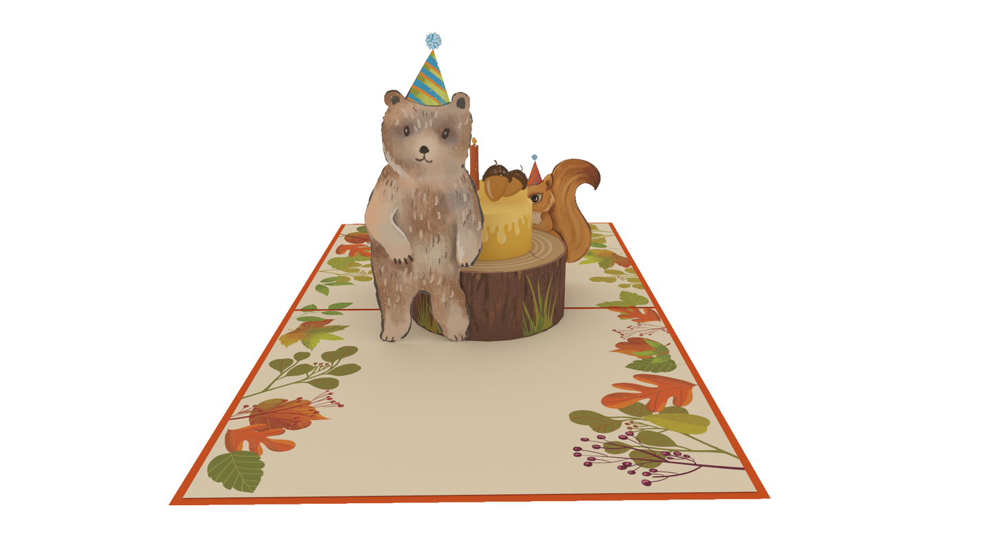 Woodland Animals Pop-Up Card