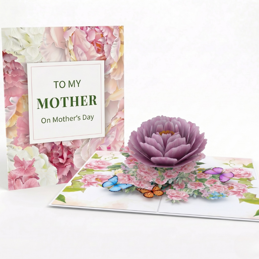 Peony "To My Mother" Mother's Day Pop Up Card