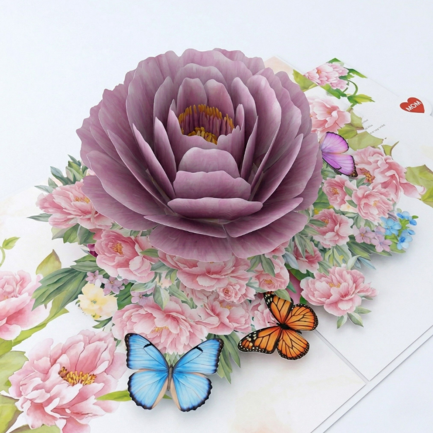Peony "To My Mother" Mother's Day Pop Up Card