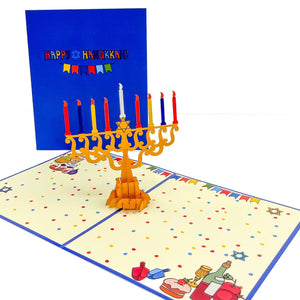 Hanukkah Menorah Pop-Up Card