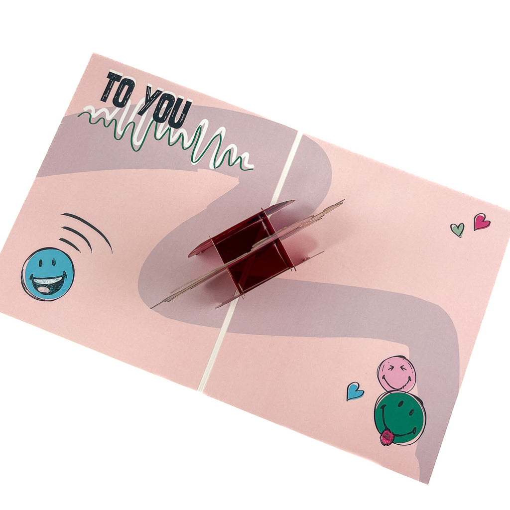 Spreading Love  Pop-Up Card Smiley X Chao
