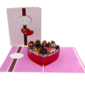 Chocolate Heart Valentine Pop-Up Card
