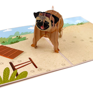 Pug Pop-Up Card