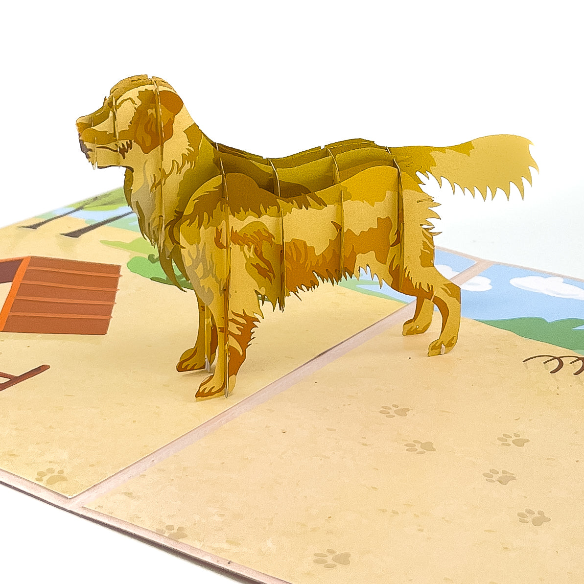 Golden Retriever Pop-up Card