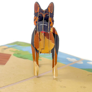 German Shepherd Pop-Up Card