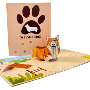 Welsh Corgi Pop-Up Card