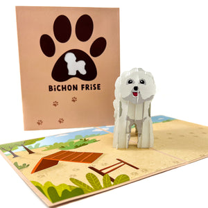 Bichon Frise Pop-Up Card
