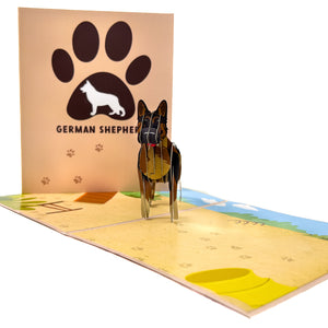 German Shepherd Pop-Up Card
