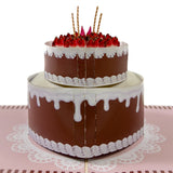 Chocolate Strawberry Cake Pop-Up Card