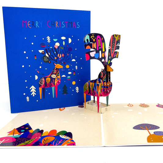 Christmas Reindeer Pop-Up Card