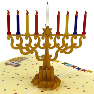 Hanukkah Menorah Pop-Up Card
