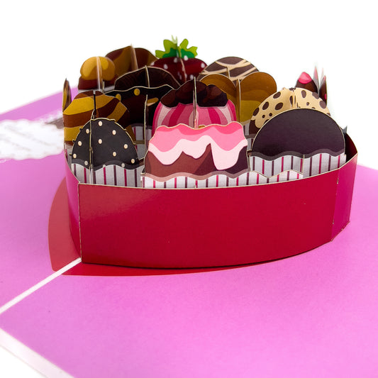 Chocolate Heart Valentine Pop-Up Card