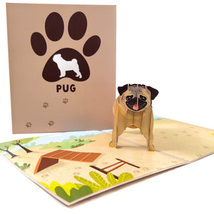 Pug Pop-Up Card
