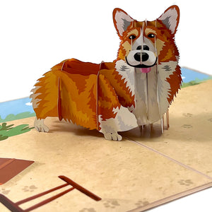 Welsh Corgi Pop-Up Card